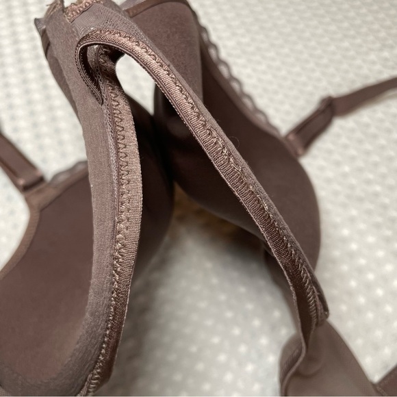 Paramour by Felina Plus Size Bra 34DD Contour Underwire 225073 Mink Lace & Mesh - Picture 10 of 14